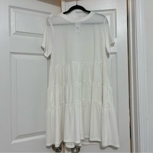 Cotton Pique Knit Babydoll Dress